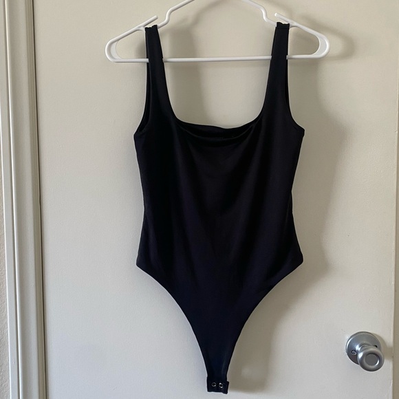 Forever 21 Black Square Neck‎ Bodysuit, M - Picture 5 of 7
